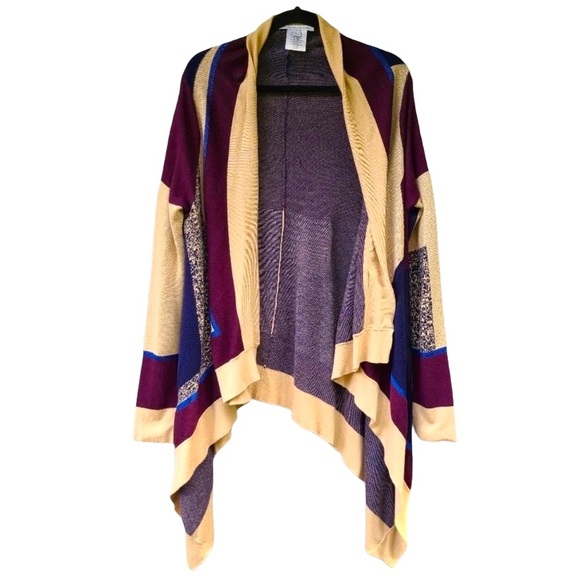 Adrienne Vittadini multi color wrap cardigan - Picture 1 of 3